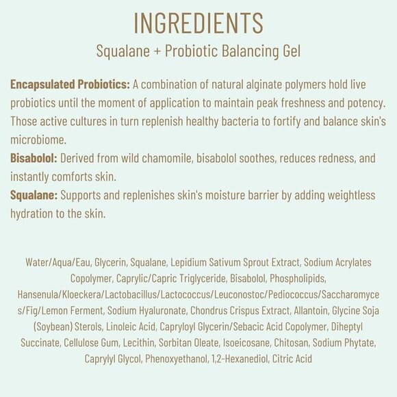 Biossance Squalane + Probiotic Gel Moisturizer 15ML - Picture 3 of 7